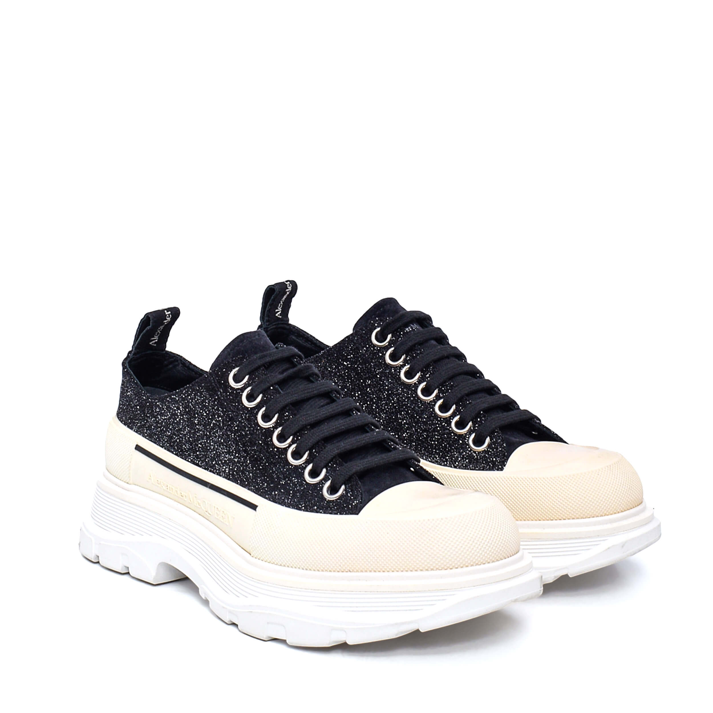 Alexander McQueen - Galaxy Black Tread Slick Sneakers / 38